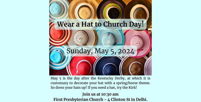 Wear a Hat to Church Day!