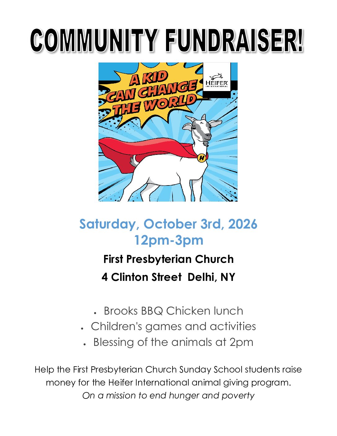 Heifer International Animal Giving Fundraiser